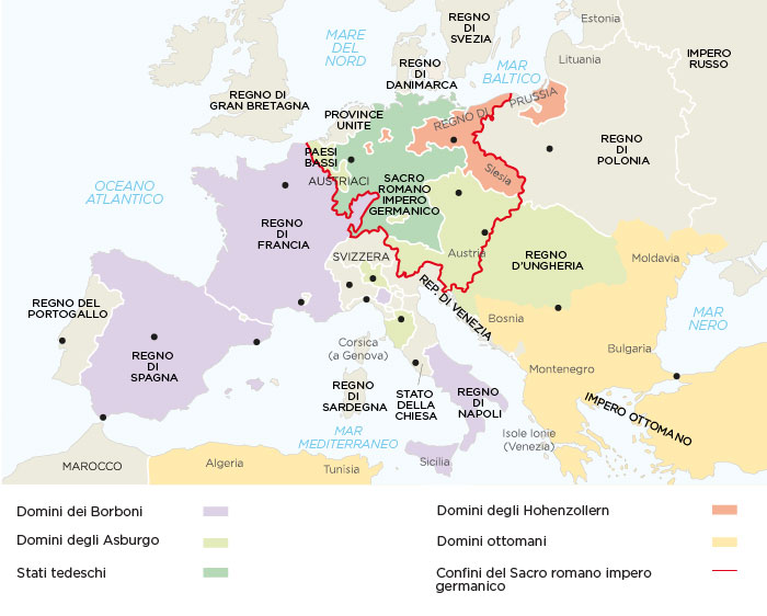 SPSM21/22: Cartina Europa nel 1700