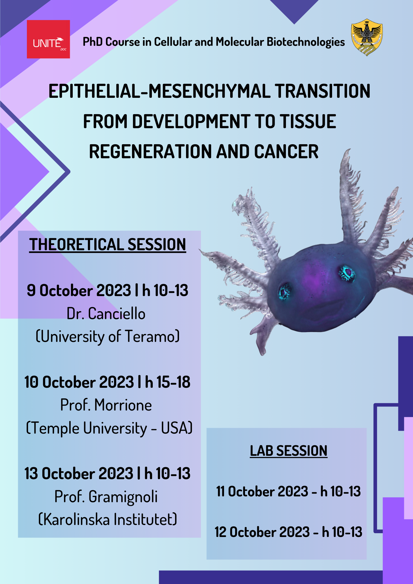 Seminario di approfondimento su "EMT in development, tissue regeneration and cancer"